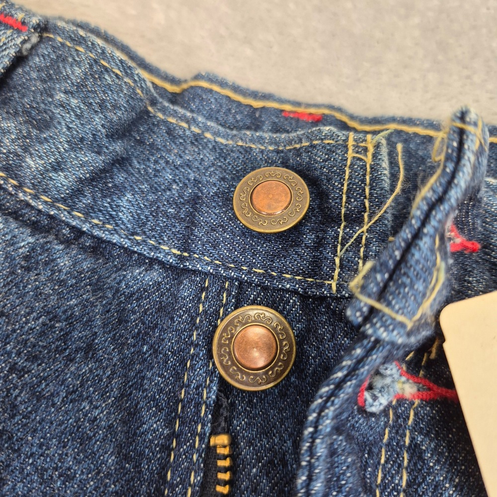 Vintage OshKosh Bgosh High Waisted Pleated Tapered Jeans 6 (25) USA Made Dark - Picture 5 of 15
